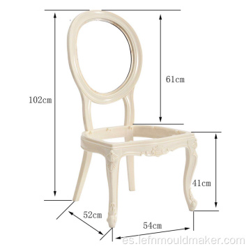 Molde de silla de plástico ABS asistido por gas